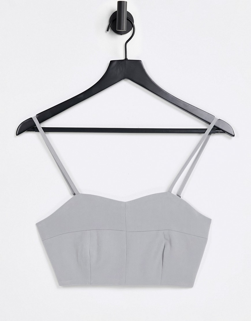 4th & Reckless structured bralette in gray-Grey
