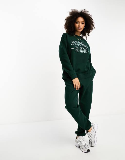 Forest green jogger discount set