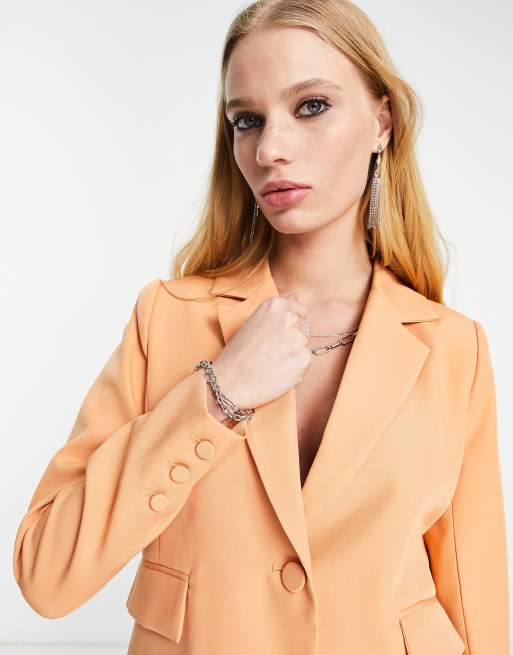4th & Reckless suspender tailored blazer co ord in peach, 2 of 4
