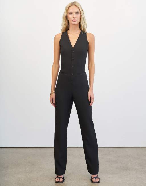4th & Reckless – Svart, figursydd jumpsuit