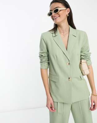 4th & Reckless 4th & Reckless tailored blazer co-ord in sage green