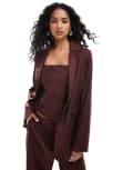 [4th & Reckless] 4th & Reckless tailored blazer in burgundy (part of a set) 14 BURGUNDY