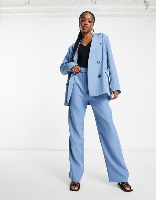 4th & Reckless tailored folded waist pants in blue - part of a set -  ShopStyle