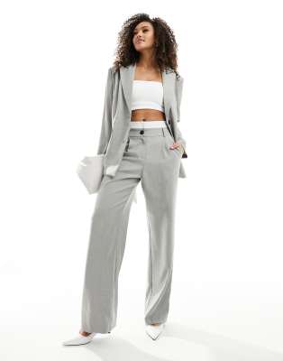 4th & Reckless tailored dropped shoulder blazer co-ord in grey