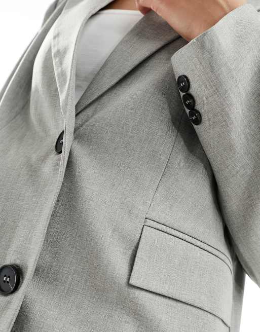 digne collarless jacket coat グレー digne collarless jacket coat グレー