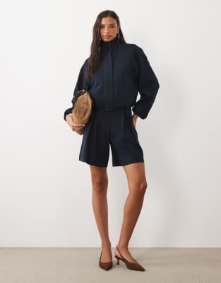 4th & Reckless Tailored Longline Shorts In Blue
