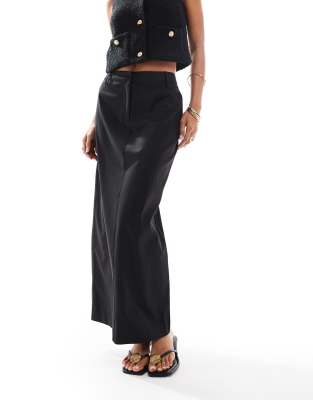4th & Reckless 4th & Reckless tailored maxi skirt co-ord in black