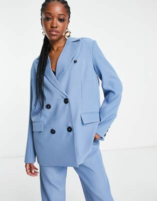 4th & Reckless Tailored Open Back Blazer In Blue - Part Of A Set