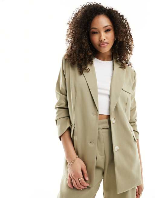 4th Reckless tailored oversized blazer co ord in olive ASOS