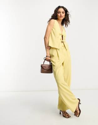 4th & Reckless tailored pants in yellow - part of a set