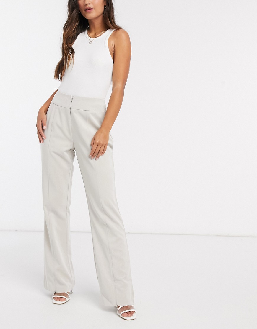 4th & Reckless 4th + Reckless Tailored Pants Two-piece In Stone-white