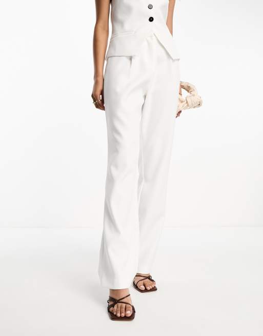 Ladies off clearance white dress pants