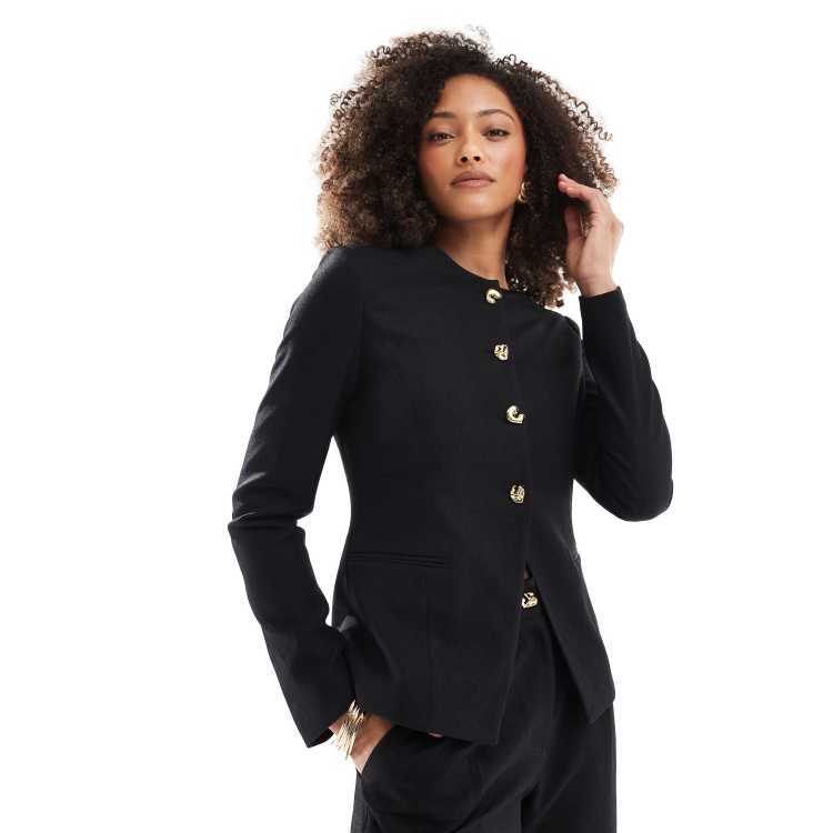 ジャケット・アウター clane OVER SHOULDER GOLD BUTTON BLAZER CLANE OVER SHOULDER GOLD BUTTON BLAZER - メルカリ