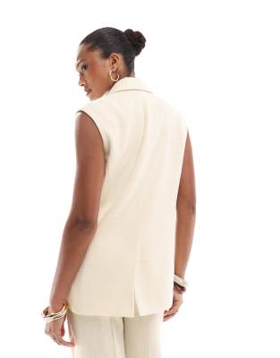 4th & Reckless tailored sleeveless longline vest in