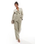 [4th & Reckless] 4th & Reckless tailored straight leg drawstring pants in olive (part of a set)-Green 12 Olive