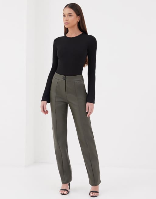 4th & Reckless tailored trouser co-ord in khaki