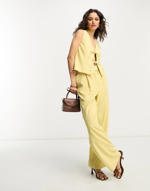 4th & Reckless tailored trouser co-ord in yellow