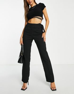 4th & reckless tailored trouser in black