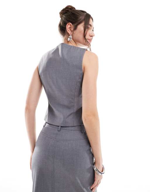 4th & Reckless tailored vest in gray - part of a set | ASOS