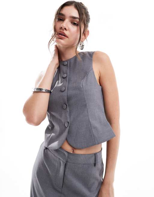 4th & Reckless tailored waistcoat in grey (part of a set)