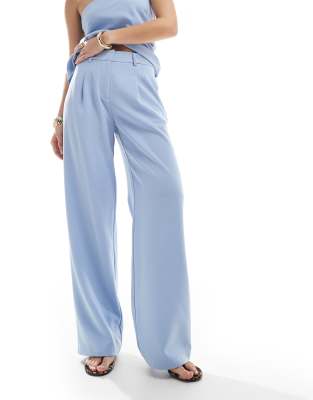 4th & Reckless 4th & Reckless tailored wide leg trousers co-ord in blue