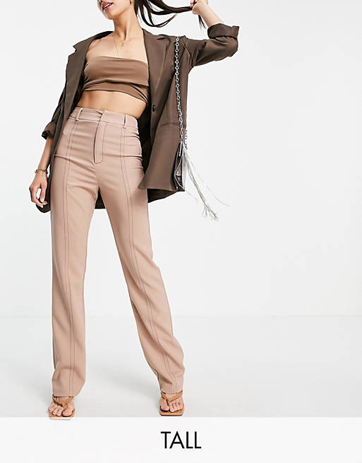 4th & Reckless Tall co-ord suit trouser in pink