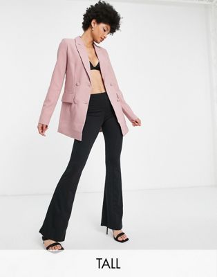 4th & Reckless Tall double breasted suit blazer in mink