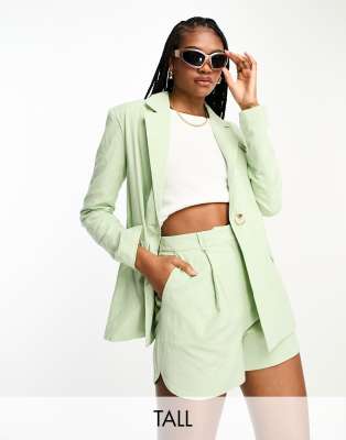 4th & Reckless Tall 4th & Reckless Tall exclusive blazer co-ord in mint-Green