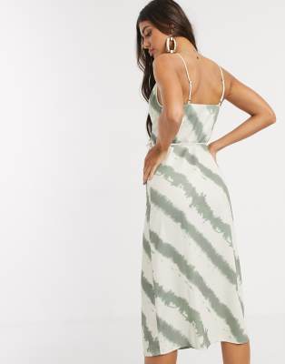 cowl front midi dress