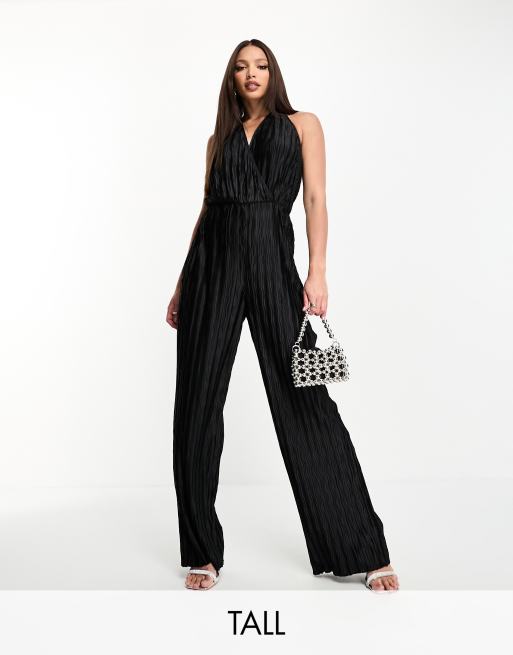 River Island Bardot Corset Jumpsuit in Black