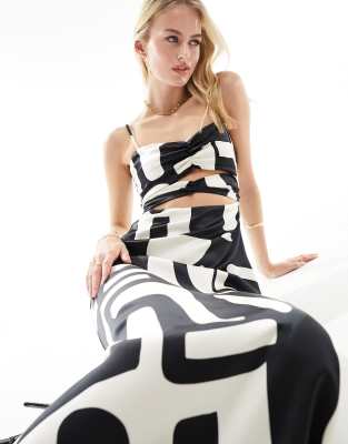 4th & Reckless Tall exclusive satin cami cut out detail maxi
