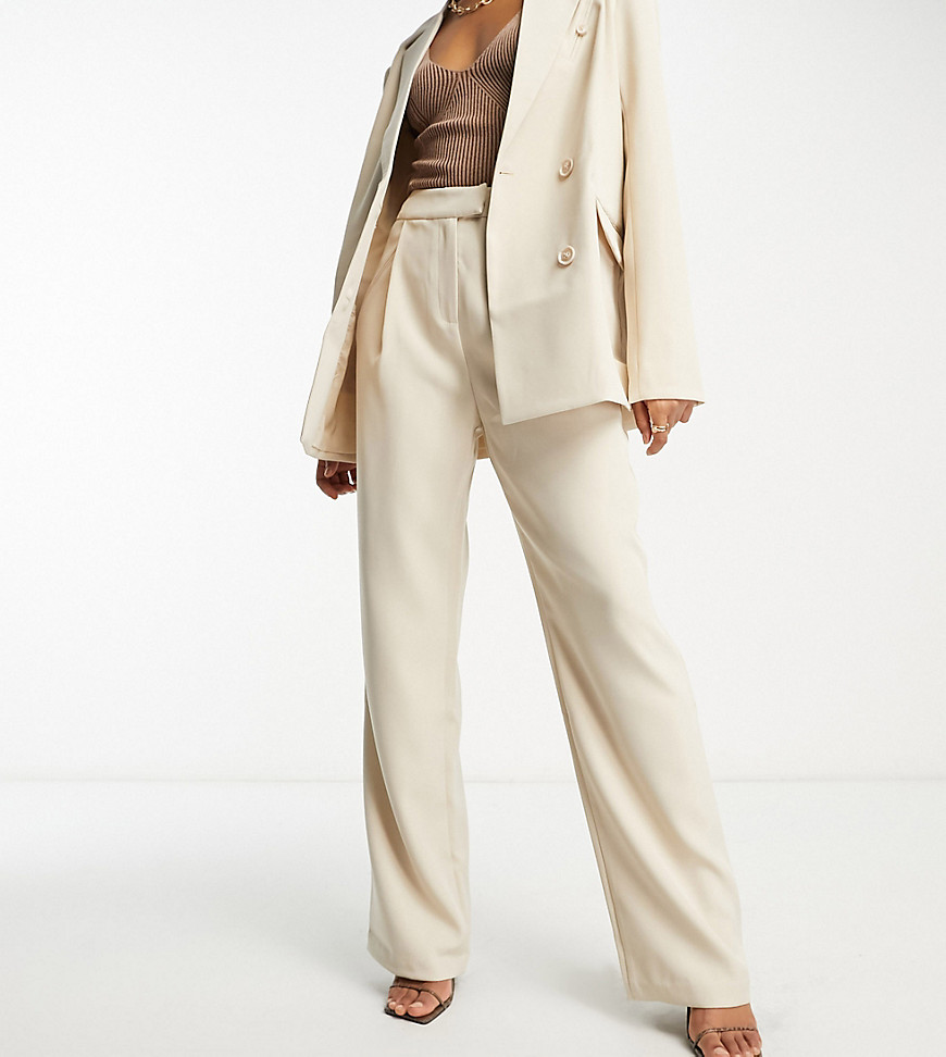 4th & Reckless Tall exclusive tailored co-ord trouser in stone-Neutral