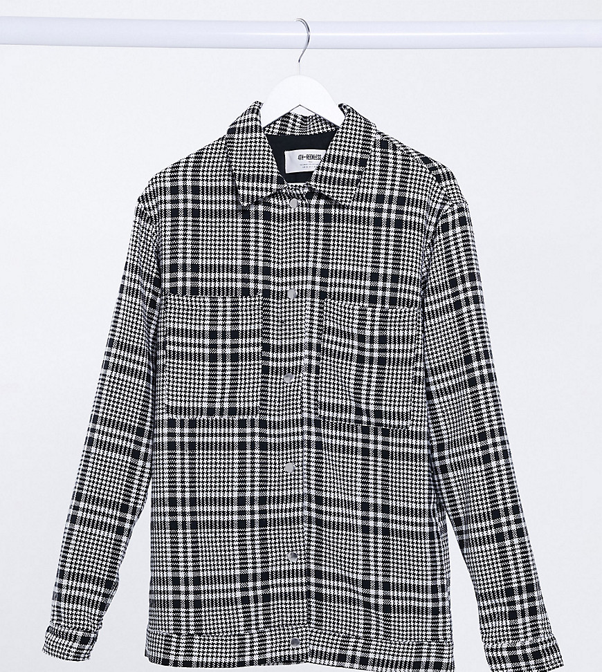4th + Reckless Tall Oversized Shacket In Mono Plaid-multi