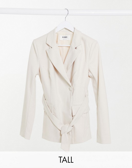 4th & Reckless Tall oversized wool blazer in cream
