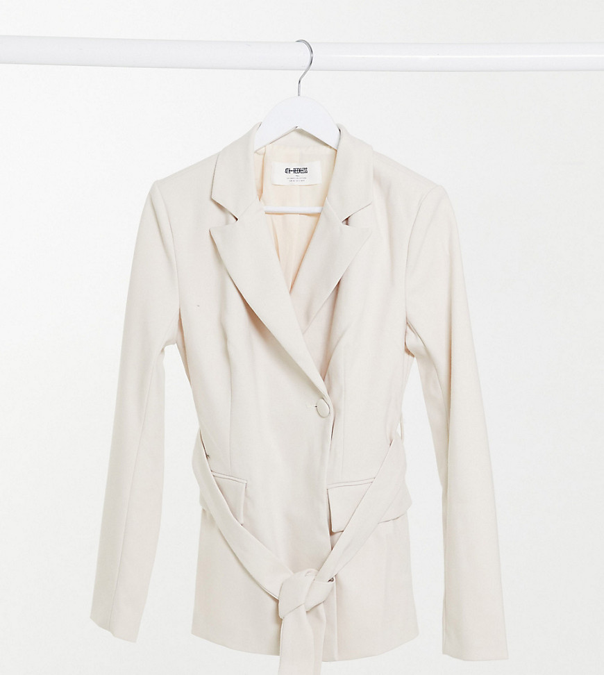 4th & Reckless Tall Oversized Wool Blazer In Cream-white