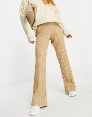 Femme 4th & Reckless Tall - Pantalon large en maille - Camel