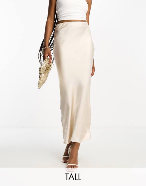 Tall satin 2025 maxi skirt