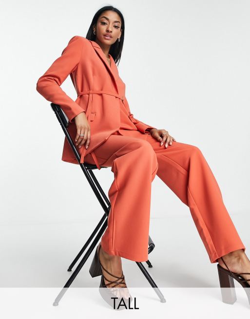 Coral red blazer best sale