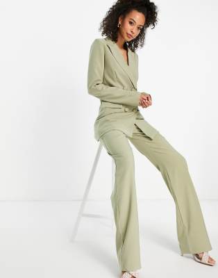 womens wide leg suit trousers