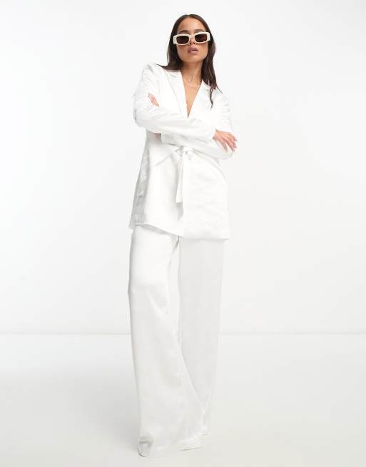 アウターその他 THE ATTICO Woman Blazer White 231WCG46C060 20 The Attico Bianca single-breasted Blazer | Pink | FARFETCH