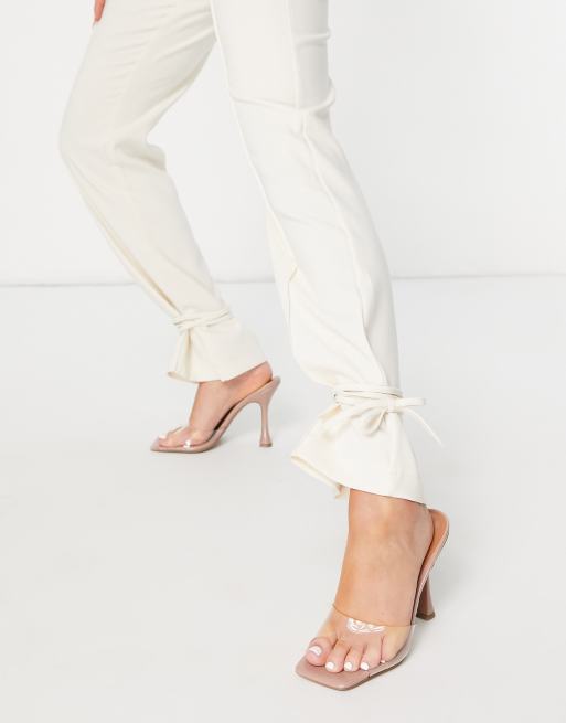 4th & Reckless tie leg pants in cream, 3 of 4