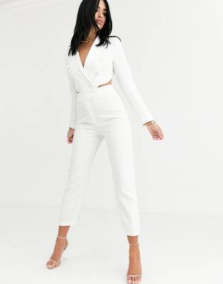 white tuxedo playsuit