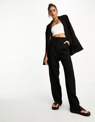 4th & Reckless Webb wide leg pants in black - part of a set