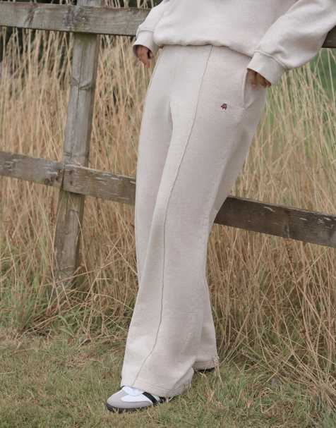 4th & Reckless wide leg Jogger in oatmeal - view 1