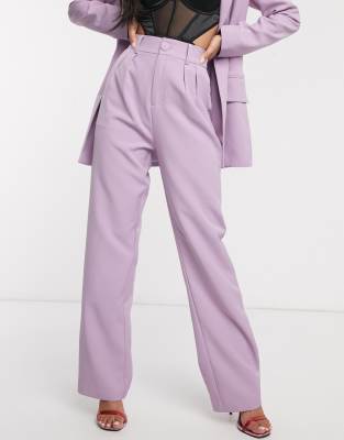 lilac suit trousers
