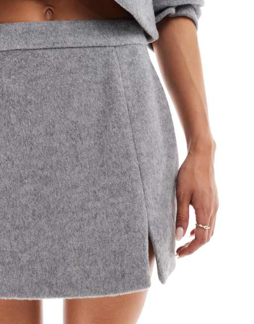 4th & Reckless wool blend mini skirt in gray - part of a set