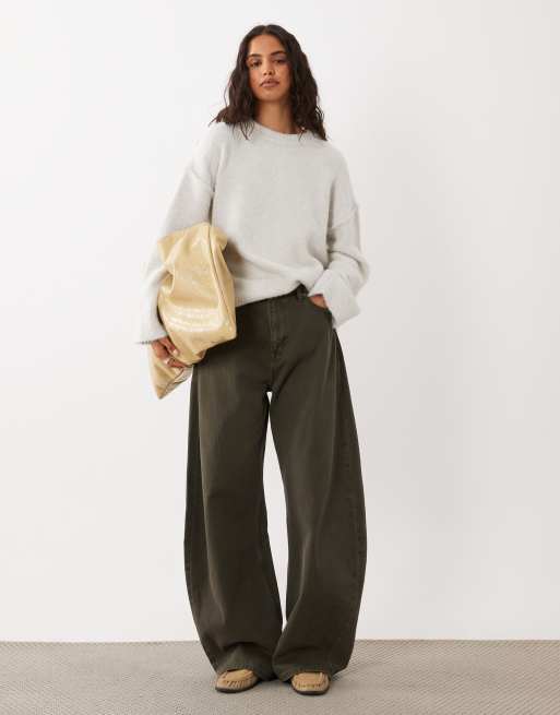 4th & Reckless wool feel fluffy drop shoulder jumper in cream, 2 of 4