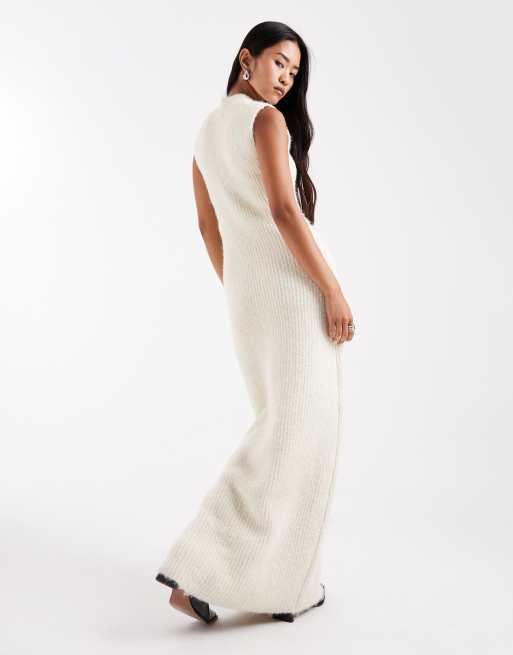 4th & Reckless wool feel soft knit high neck sleeveless maxi