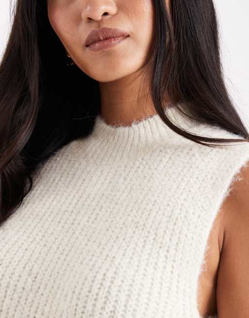 4th & Reckless wool feel soft knit high neck sleeveless maxi