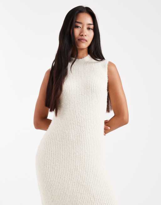 4th & Reckless wool feel soft knit high neck sleeveless maxi